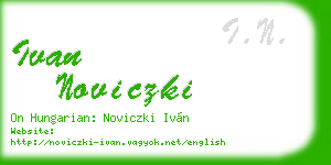 ivan noviczki business card